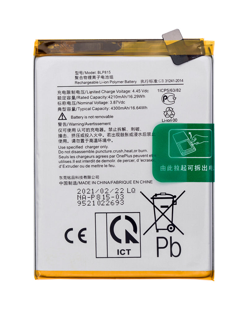 OnePlus Nord N10 5G Battery Replacement High Capacity