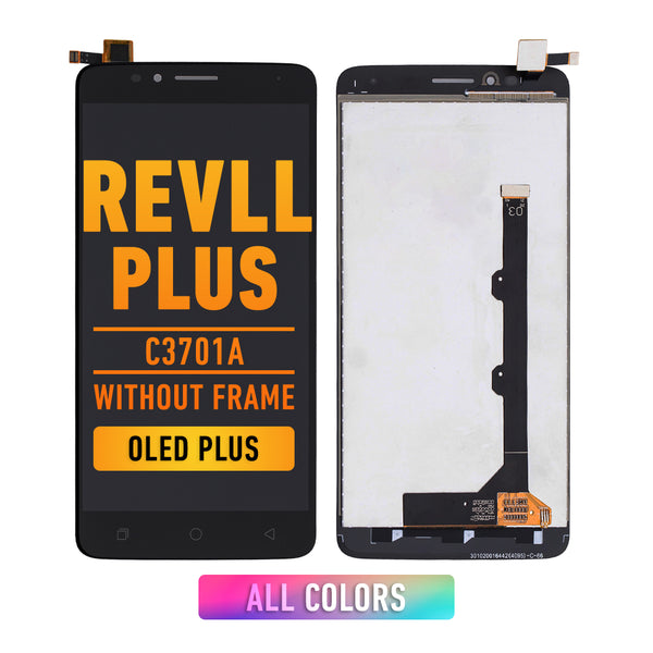 Revvl Plus (C3701A) OLED Screen Assembly Replacement Without Frame (All Colors)