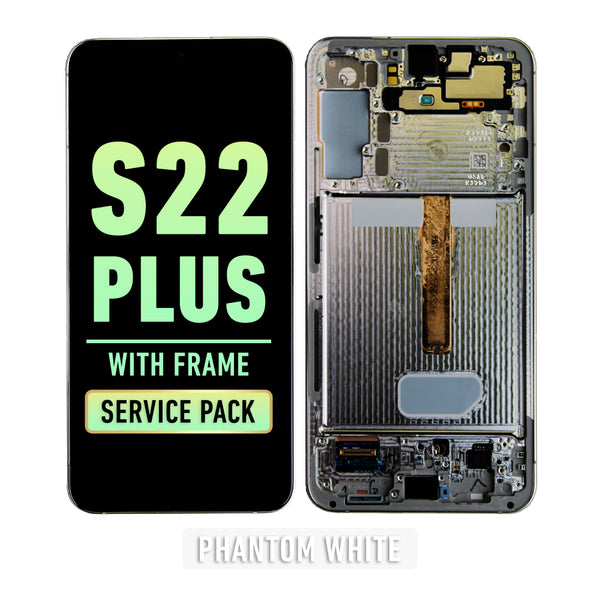Samsung Galaxy S22 Plus OLED Screen Assembly Replacement With Frame (Service Pack) (White)