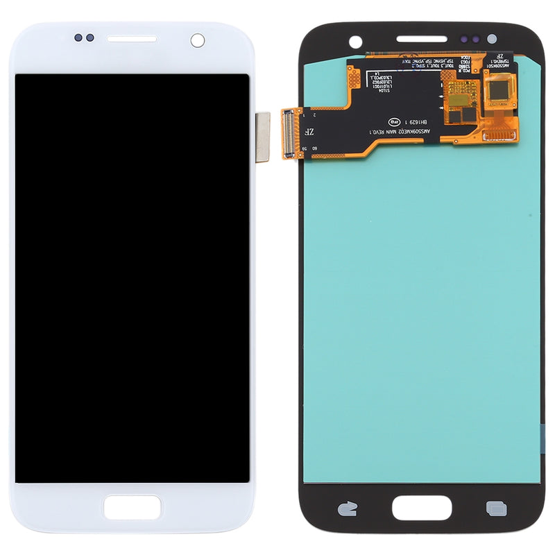 Samsung Galaxy S7 OLED Screen Assembly Replacement Without Frame (Refurbished) (White Pearl)