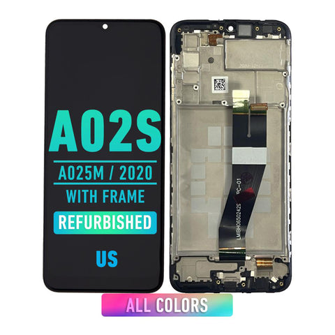 Samsung Galaxy A02s (A025M / 2020) Screen Assembly Replacement With Frame (US Version) (Refurbished) (All Colors)