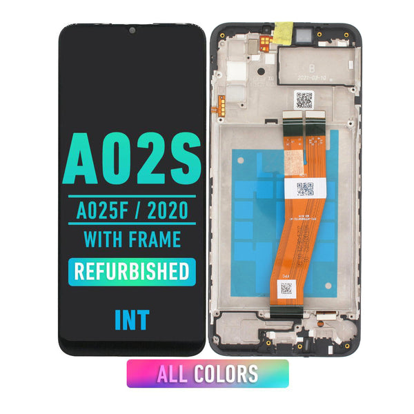 Samsung Galaxy A02s (A025F / 2020) Screen Assembly Replacement With Frame (Refurbished) (INT Version) (All Colors)