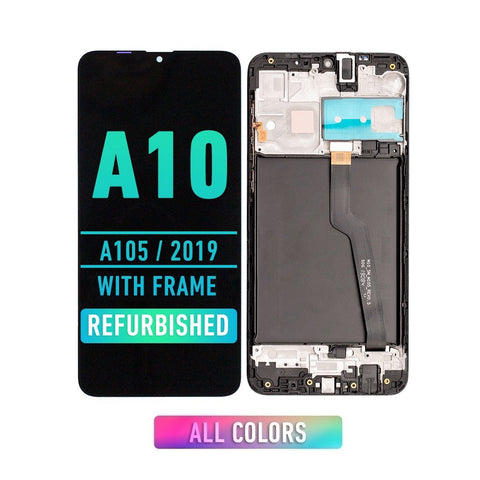 Samsung Galaxy A10 (A105 / 2019) OLED Screen Assembly Replacement With Frame (Refurbished) (All Colors)