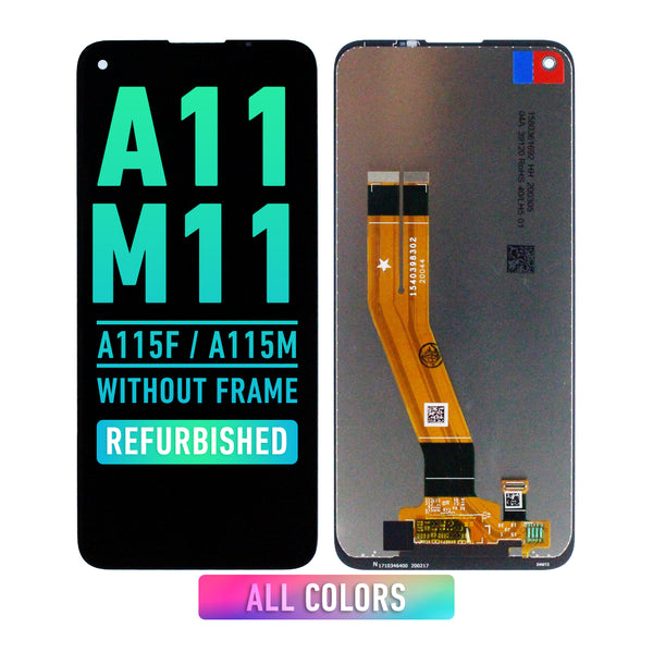 Samsung Galaxy A11 / M11 (A115F / A115M 2020) LCD Screen Assembly Replacement Without Frame (157.5) (INT Version) (Refurbished) (All Colors)