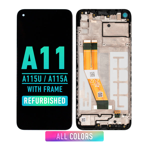 Samsung Galaxy A11 (A115U / A115A 2020) LCD Screen Assembly Replacement With Frame (161.5) (US Version) (Refurbished)