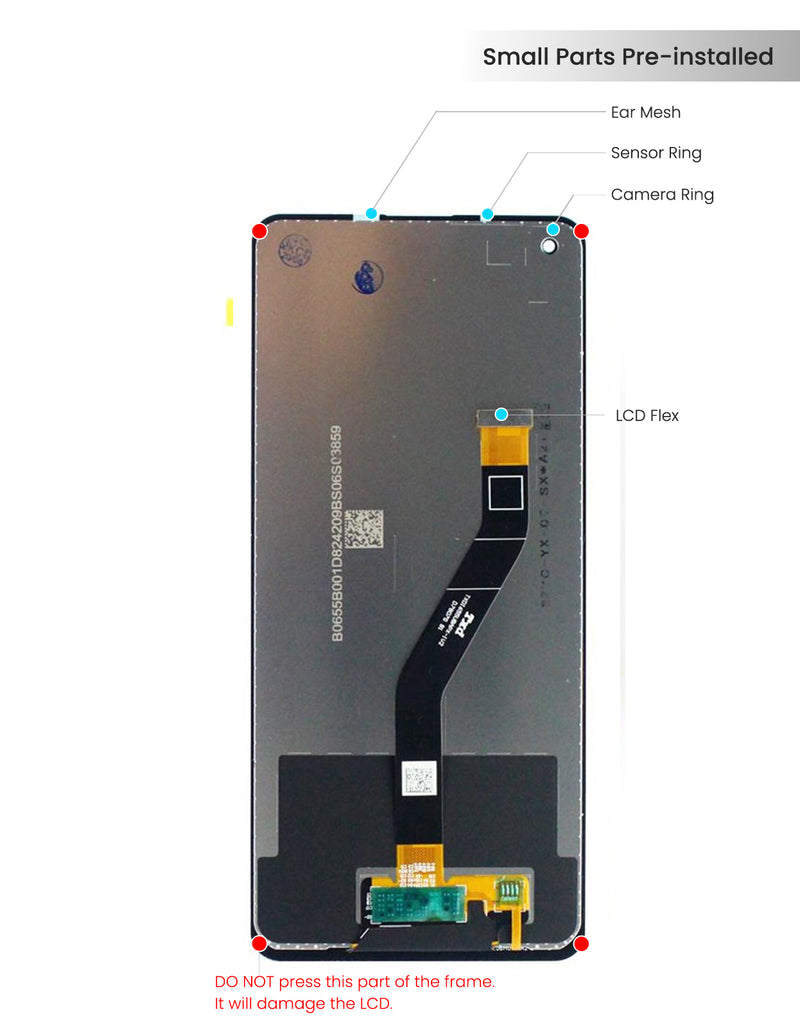 Samsung Galaxy A21 (A215 / 2020) LCD Screen Assembly Replacement Without Frame (All Colors) (Refurbished)