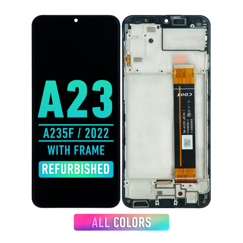 Samsung Galaxy A23 (A235F / 2022) LCD Screen Assembly Replacement With Frame (Refurbished) (All Colors)
