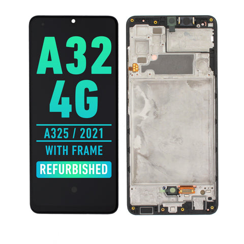 Samsung Galaxy A32 4G (A325 / 2021) OLED Assembly With Frame (Refurbished) (Black)