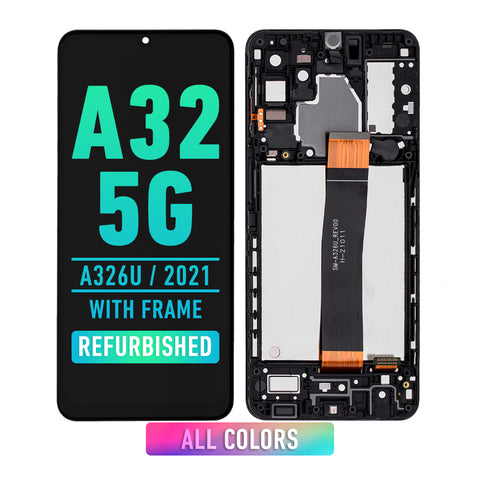Samsung Galaxy A32 5G (A326U / 2021) OLED Screen Assembly Replacement With Frame (US Version) (Refurbished) (All Colors)