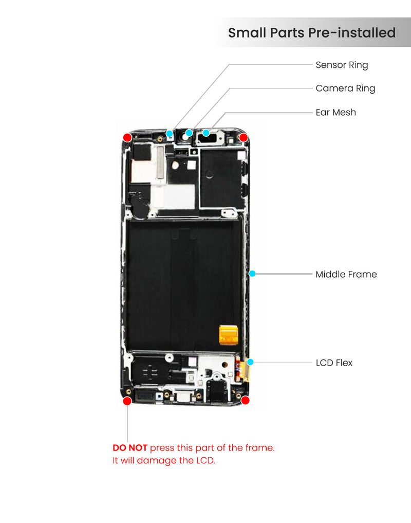 Samsung Galaxy A41 (A415F / 2020) LCD Screen Assembly Replacement With Frame (Premium) (Black)