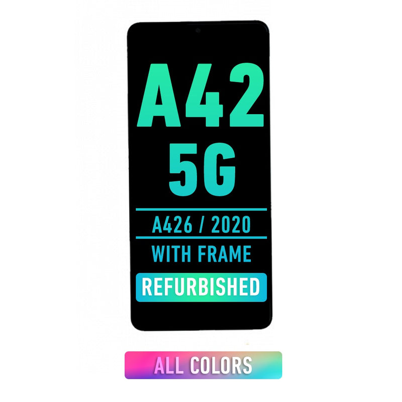 Samsung Galaxy A42 5G (A426 / 2020) OLED Screen Assembly Replacement With Frame (Refurbished) (All Colors)