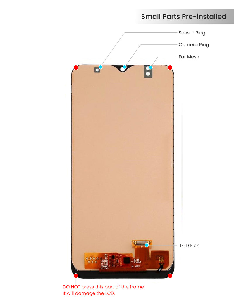 Samsung Galaxy A50s (A507 / 2019) LCD Screen Assembly Replacement Without Frame (Aftermarket Incell) (All Colors)