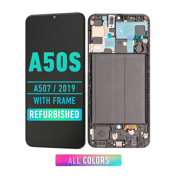 Samsung Galaxy A50s (A507 / 2019) OLED Screen Assembly Replacement With Frame (Refurbished) (All Colors)