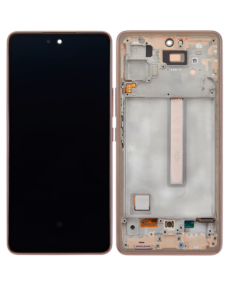 Samsung Galaxy A53 5G (A536 / 2022) OLED Screen Assembly Replacement With Frame (Refurbished) (Peach)