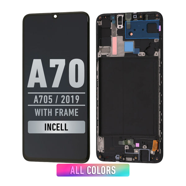 Samsung Galaxy A70 (A705 / 2019) LCD Screen Assembly Replacement With Frame (Aftermarket Incell) (All Colors)