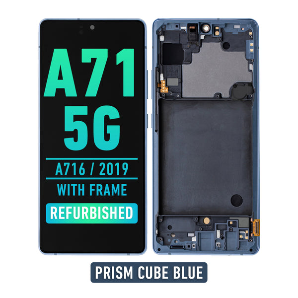 Samsung Galaxy A71 5G (A716 / 2019) OLED Screen Assembly Replacement With Frame (Refurbished) (Prism Cube Blue)