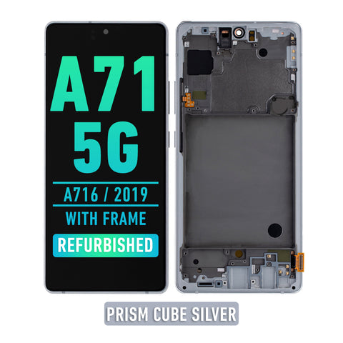 Samsung Galaxy A71 5G (A716 / 2019) OLED Screen Assembly Replacement With Frame (Refurbished) (Prism Cube Sliver)