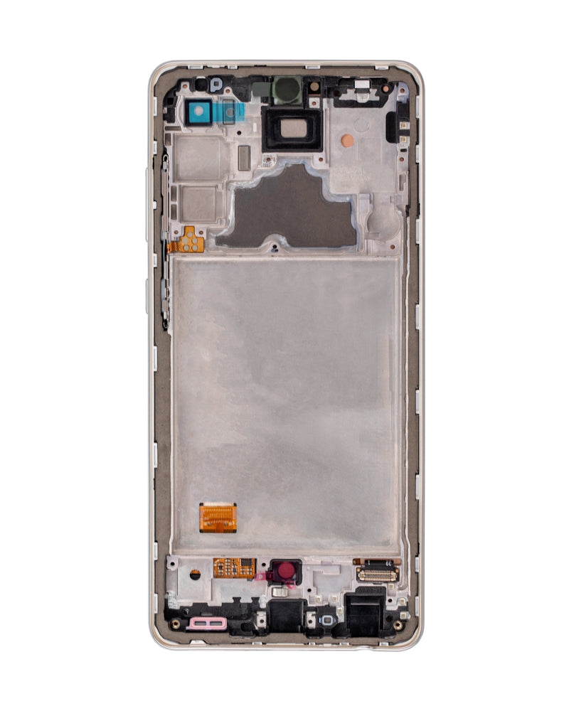 Samsung Galaxy A72 (A725 / 2021) OLED Screen Assembly Replacement With Frame (Refurbished) (Awesome White)