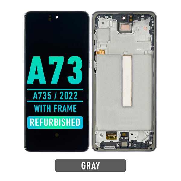 Samsung Galaxy A73 5G (A735 / 2022) OLED Screen Assembly Replacement With Frame (Refurbished) (Gray)
