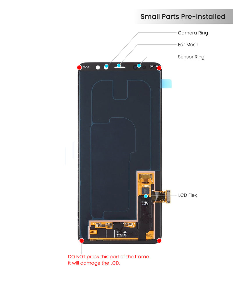 Samsung Galaxy A8 Plus (A730 / 2018) OLED Screen Assembly Replacement Without Frame (Refurbished) (All Colors)