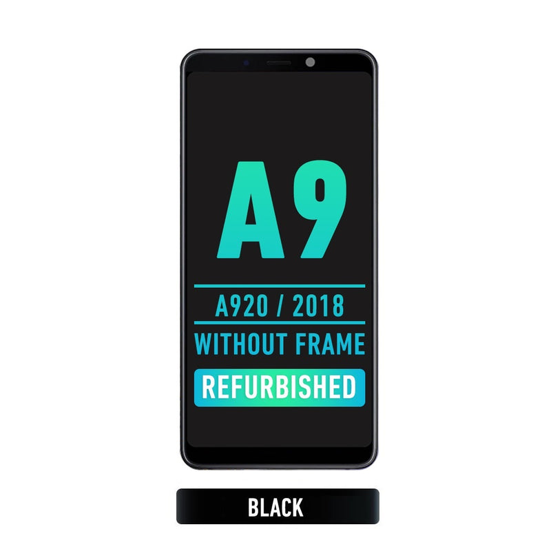 Samsung Galaxy A9 (A920 / 2018) OLED Screen Assembly Replacement Without Frame (Refurbished) (Black)