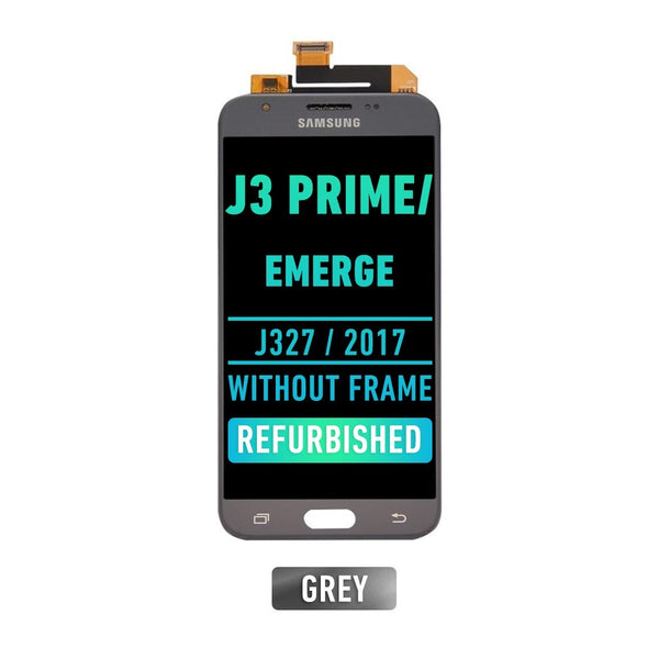 Samsung Galaxy J3 Prime / Emerge (J327 / 2017) OLED Screen Assembly Replacement Without Frame (Refurbished) (Grey)