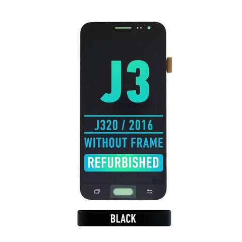 Samsung Galaxy J3 (J320 / 2016) OLED Screen Assembly Replacement Without Frame (Refurbished) (Black)