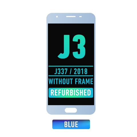 Samsung Galaxy J3 (J337 / 2018) OLED Screen Assembly Replacement Without Frame (Refurbished) (Blue)