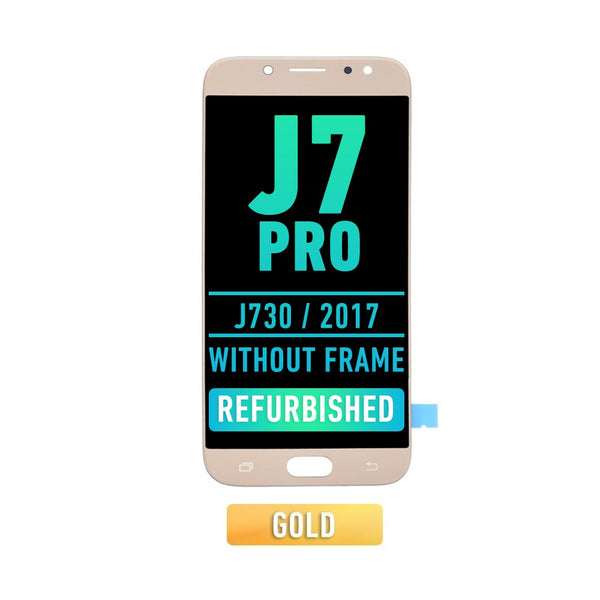 Samsung Galaxy J7 Pro (J730 / 2017) OLED Screen Assembly Replacement Without Frame (Refurbished) (Gold)