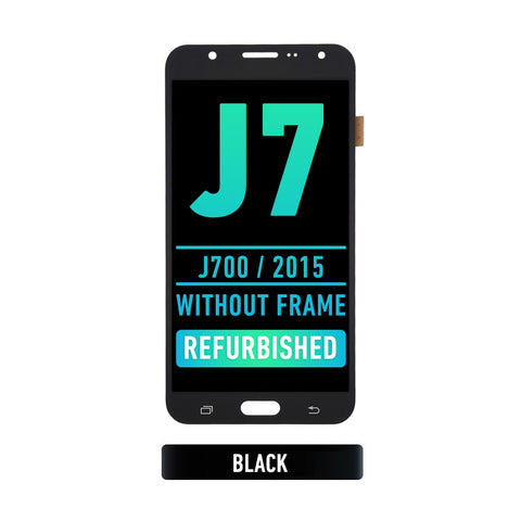 Samsung Galaxy J7 (J700 / 2015) OLED Screen Assembly Replacement Without Frame (Refurbished) (Black)