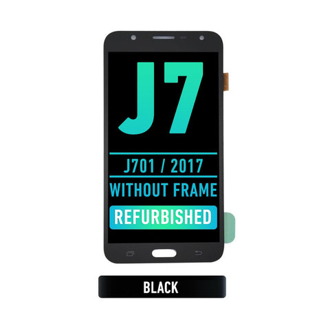 Samsung Galaxy J7 (J701 / 2017) OLED Screen Assembly Replacement Without Frame (Refurbished) (Black)