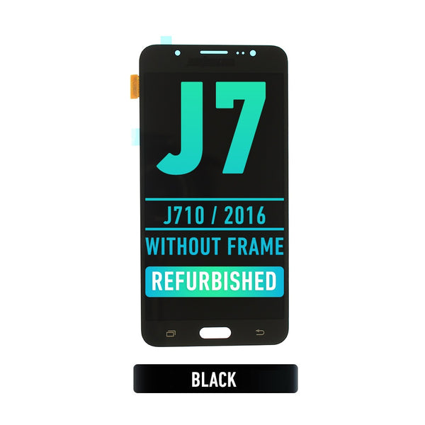 Samsung Galaxy J7  (J710 / 2016) OLED Screen Assembly Replacement Without Frame (Refurbished) (Black)