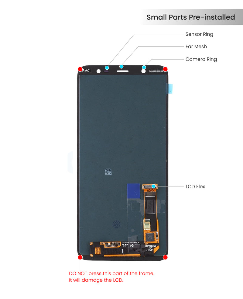 Samsung Galaxy J8/ On8 (J810 / 2018) LCD Screen Assembly Replacement Without Frame (Aftermarket Incell) (Black)