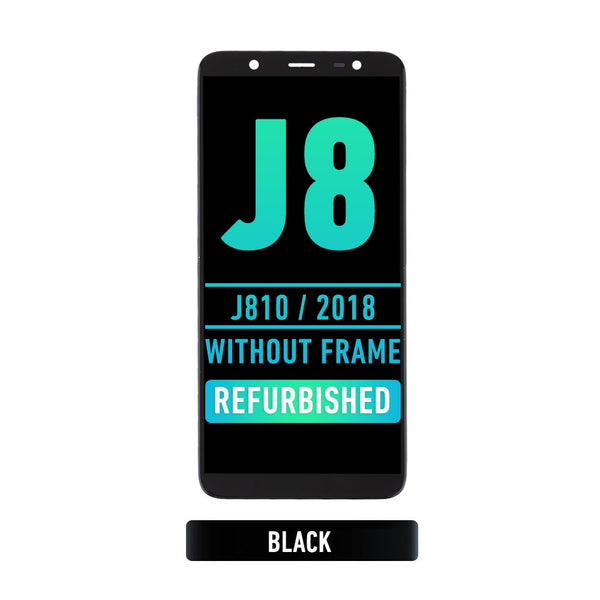 Samsung Galaxy J8 (J810 / 2018) OLED Screen Assembly Replacement Without Frame (Refurbished) (Black)