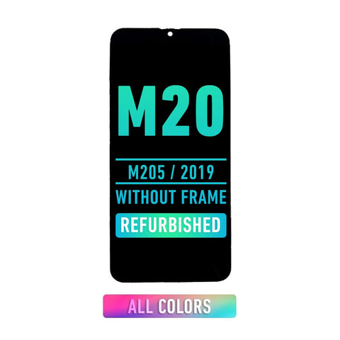 Samsung Galaxy M20 (M205 / 2019) LCD Screen Assembly Replacement With Frame (Refurbished) (All Colors)