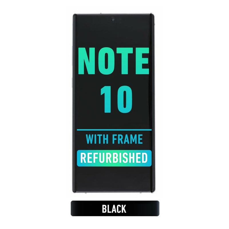 Samsung Galaxy Note 10 OLED Screen Assembly Replacement With Frame (Refurbished) (Aura Black)