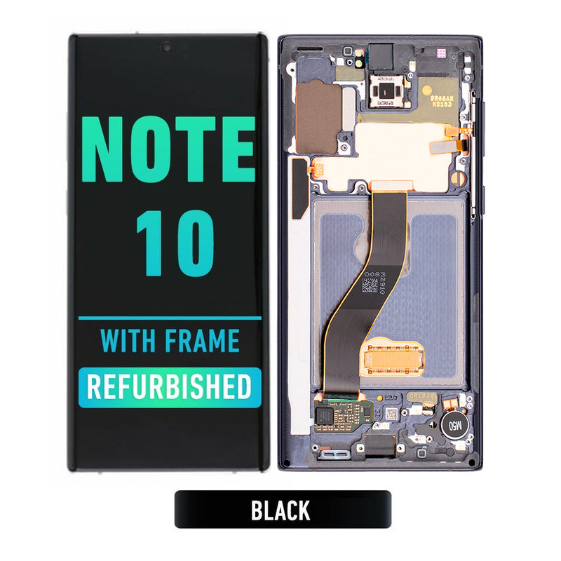 Samsung Galaxy Note 10 OLED Screen Assembly Replacement With Frame (Refurbished) (Aura Black)