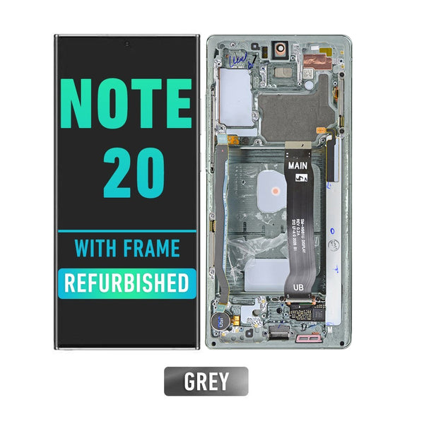 Samsung Galaxy Note 20 OLED Screen Assembly Replacement With Frame (Refurbished) (Mystic Gray)
