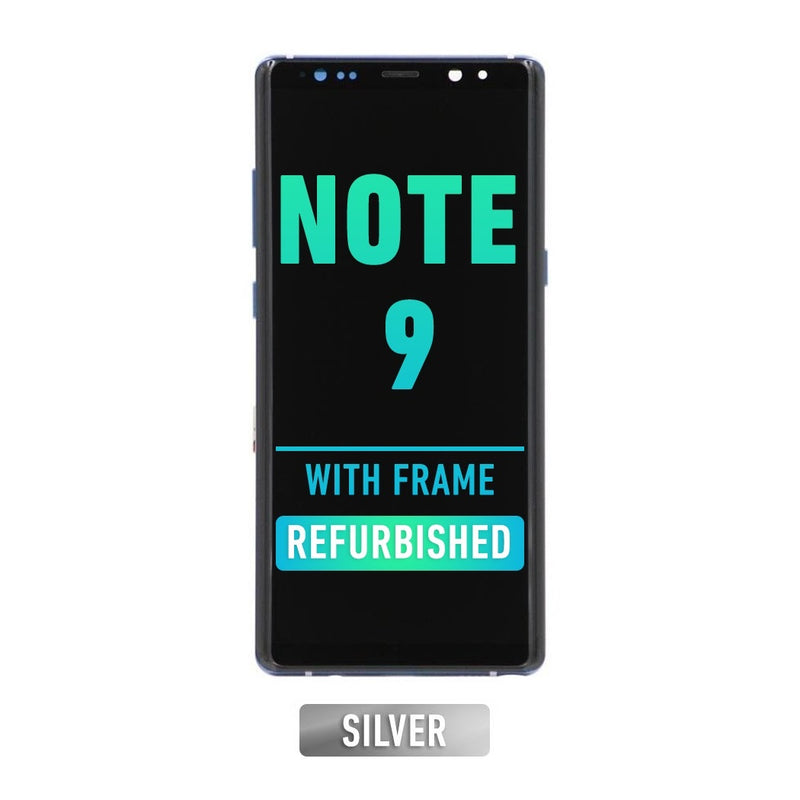 Samsung Galaxy Note 9 OLED Screen Assembly Replacement With Frame (Refurbished) (Cloud Silver)