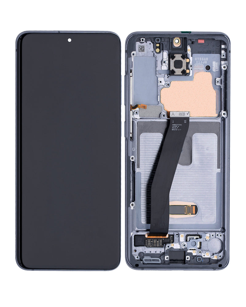 Samsung Galaxy S20 5G OLED Screen Assembly Replacement With Frame (Compatible Only For Verizon 5G UW Model) (Refurbished) (Cosmic Gray)