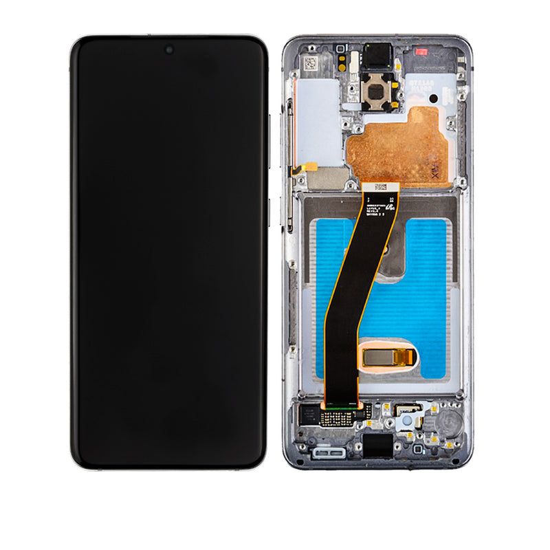 Samsung Galaxy S20 5G OLED Screen Assembly Replacement With Frame (Compatible Only For Verizon 5G UW Model) (Refurbished) (Cosmic Black)
