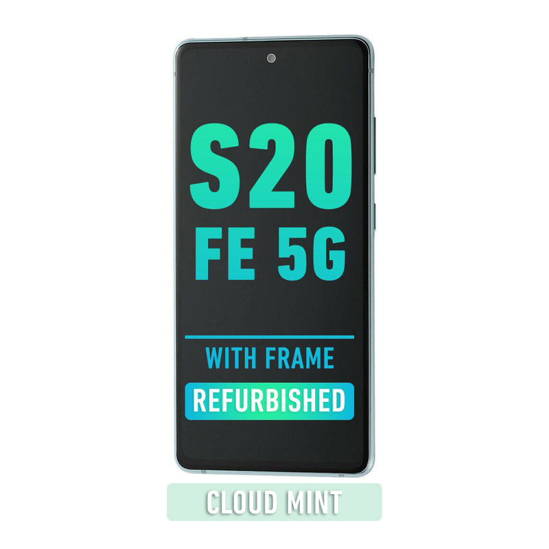 Samsung Galaxy S20 FE OLED Screen Assembly Replacement With Frame (Refurbished) (Cloud Mint)