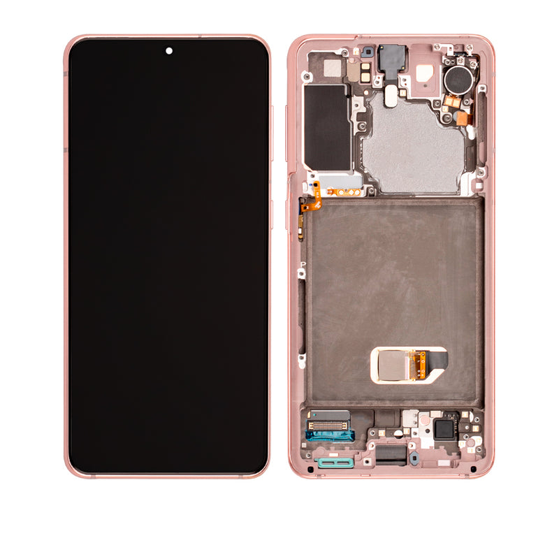 Samsung Galaxy S21 5G OLED Screen Assembly Replacement With Frame (Refurbished) (Phantom Pink)