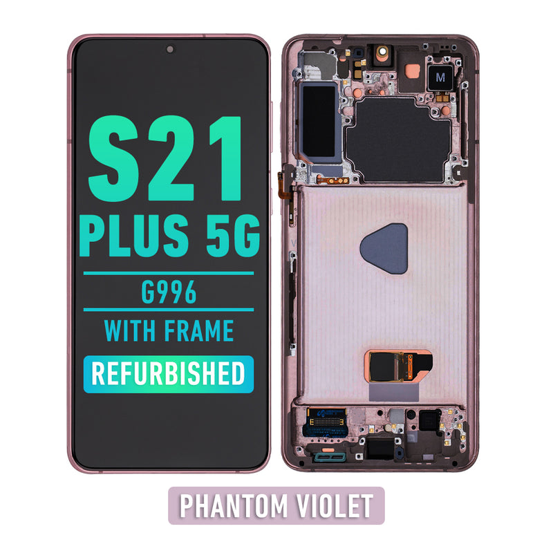 Samsung Galaxy S21 Plus 5G (G996) OLED Screen Assembly Replacement With Frame (Refurbished) (Phantom Violet)