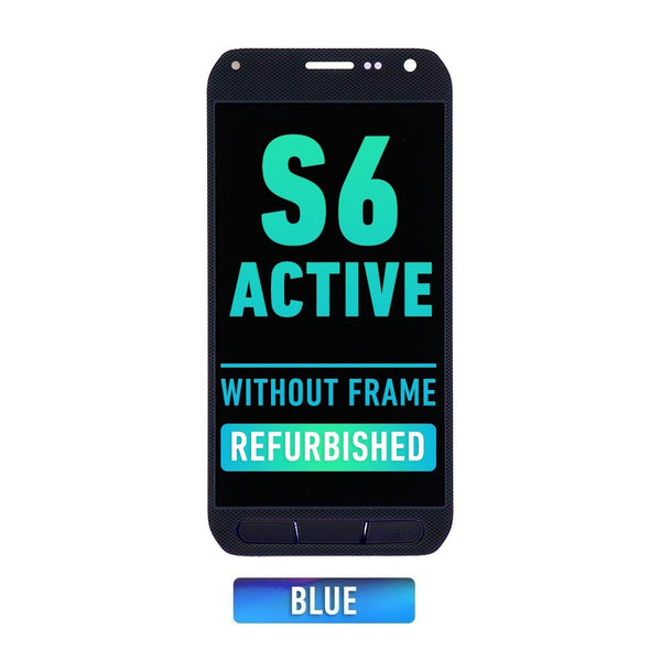 Samsung Galaxy S6 Active OLED Screen Assembly Replacement Without Frame Active (Refurbished) (Blue)