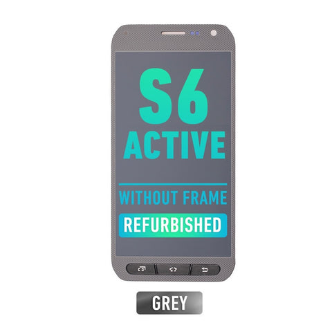 Samsung Galaxy S6 Active OLED Screen Assembly Replacement Without Frame (Refurbished) (Grey)
