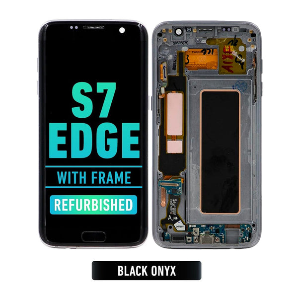 Samsung Galaxy S7 Edge OLED Screen Assembly Replacement With Frame (US Version) (Refurbished) (Black Onyx)