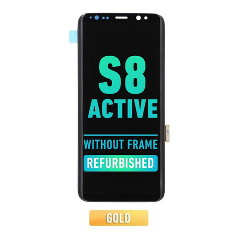 Samsung Galaxy S8 Active OLED Screen Assembly Replacement Without Frame (Refurbished) (Tungsten Gold)