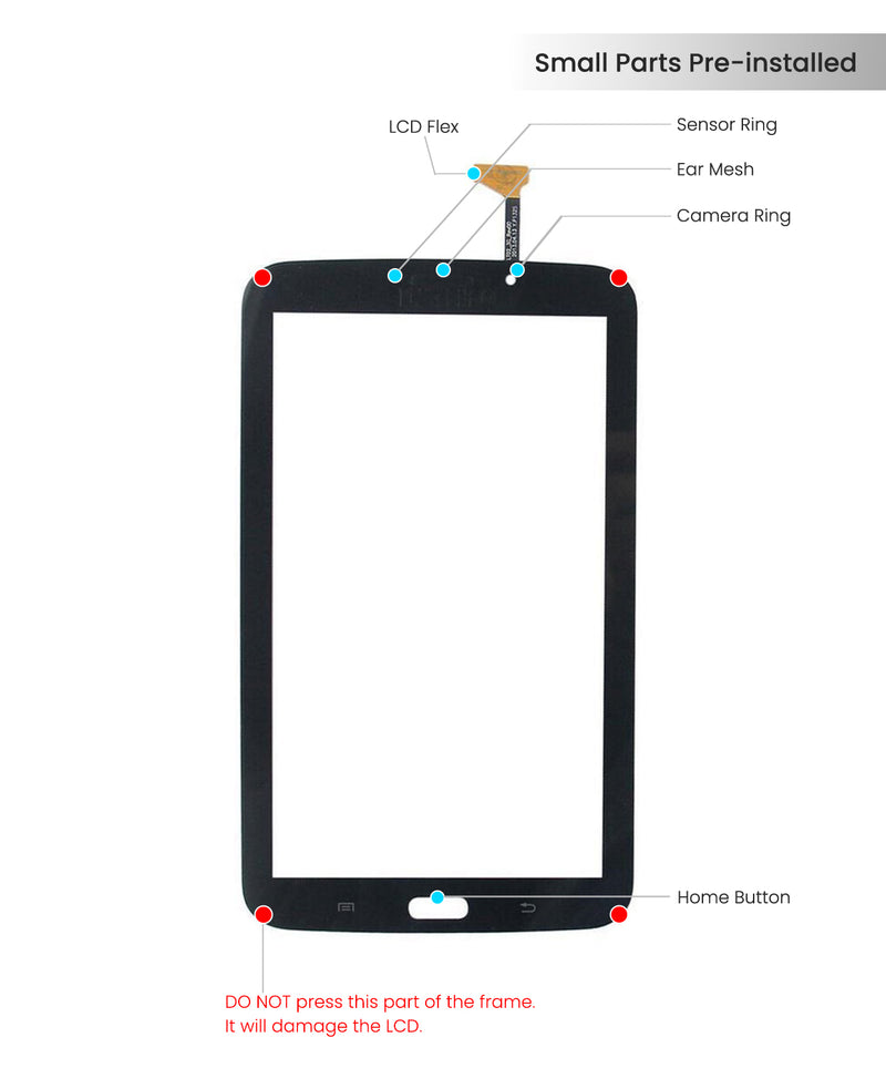 Samsung Galaxy Tab 3 7.0 SM-T210/T217 Touch Screen Digitizer Replacement