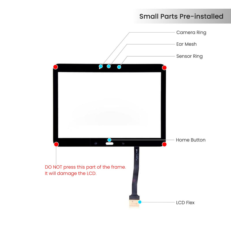 Samsung Galaxy Tab 4 10.1 SM-T530 Touch Screen Digitizer Replacement